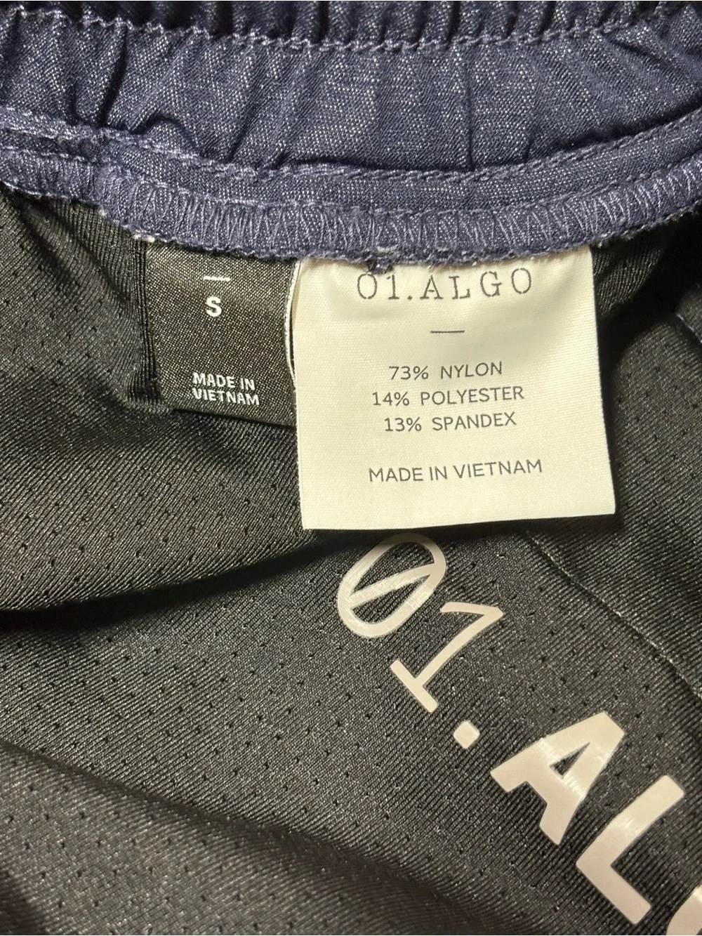 Men's 01.ALGO Navy Small Drawstring Performance Pants